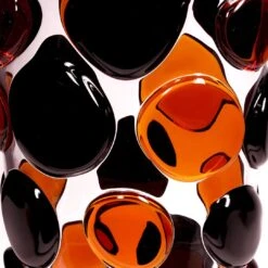 Pois - Vase - Original Murano Glass -Life Store pois vase orange black murano glass 3