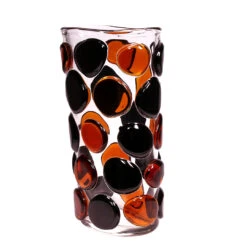 Pois - Vase - Original Murano Glass -Life Store pois vase orange black murano glass 4