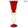 Venetian Goblet Red S - Murano Glass -Life Store red goblet with s murano glass handmade