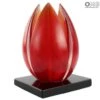 Lotus Flower - Original Murano Glass Sculpture -Life Store red lotus flower murano glass 1