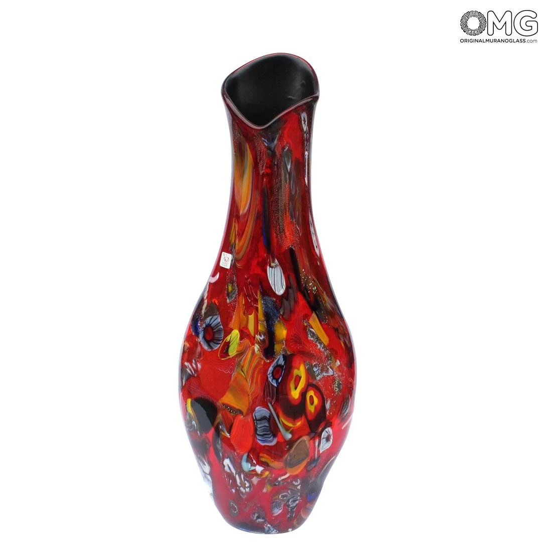 Vase Red - Multicolor Effects - Original Murano Glass OMG 6 Vase Red - Multicolor Effects - Original Murano Glass OMG - Image 4