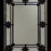 Riccardo - Venetian Mirror - Luxury Black Flowers -Life Store riccardo venetian mirror specchio original murano glass omg08 01