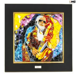 Sonny Rollins Canvas Tribute - Original - Murano - Glass - Omg