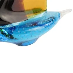 Sailing Boat Baleton - Original Murano Glass Sculpture -Life Store sail boat orange black murano glass 3