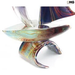 Sail Boat With Base - Chalcedony Glass - Original Murano Glass OMG 12 Sail Boat With Base - Chalcedony Glass - Original Murano Glass OMG -Life Store sail boat original murano glass venetian sculpture chalcedony32