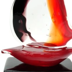 Sail Boat - Glass Sculpture - Original Murano Glass OMG -Life Store sail boat red black original murano glass omg3