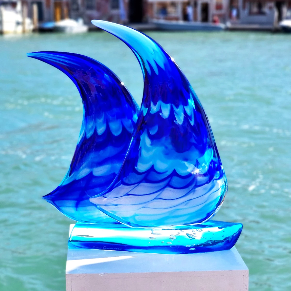 Sail Boat - Frozen Style - Original Murano Glass OMG 4 Sail Boat - Frozen Style - Original Murano Glass OMG - Image 2