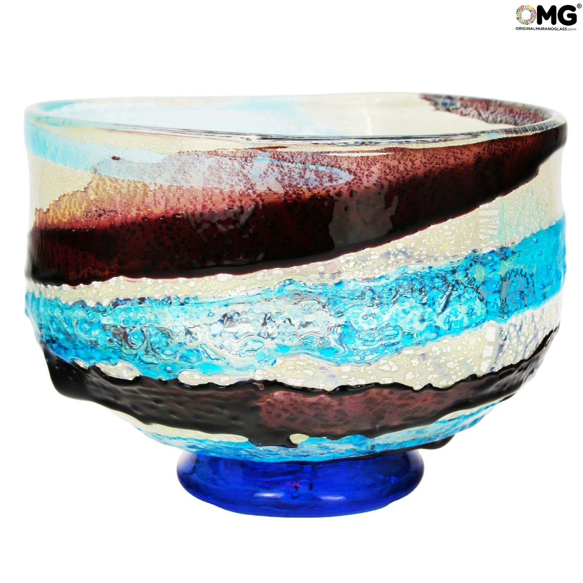 Ocean Sbruffi Centerpiece Bowl - Original Murano Glass Omg 3 Ocean Sbruffi Centerpiece Bowl - Original Murano Glass Omg