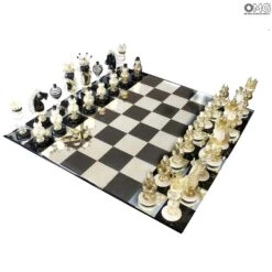 Exclusive Chess - Gold 24 Kt - Original Murano Glass OMG -Life Store scacchiera2