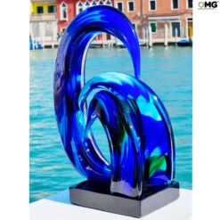 Wave Of The Blue Sea - Sculpture - Original Murano Glass OMG -Life Store sculpture original murano glass omg venetian