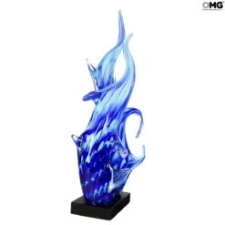Waves And Wind - Sculpture - Original Murano Glass OMG -Life Store sculpture original murano glass venetian omg saiblue
