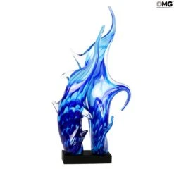 Waves And Wind - Sculpture - Original Murano Glass OMG -Life Store sculpture original murano glass venetian omg saibvlue2