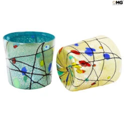 Cocktail Kandinsky Glasses Set - Tumblers With Pure Silver - Original Murano Glass -Life Store set glasses kandinsky original murano glass omg venetian3