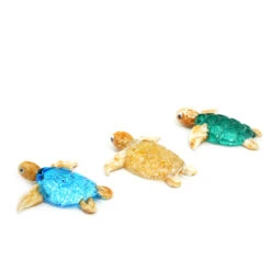Set Of 3 Sea Turtles - Original Murano Glass OMG -Life Store set thre sea turtles silver original murano glass omg1