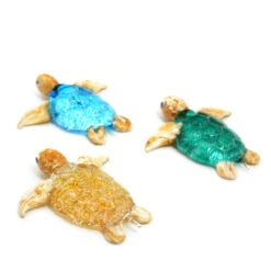 Set Of 3 Sea Turtles - Original Murano Glass OMG -Life Store set thre sea turtles silver original murano glass omg2