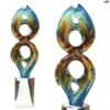 Sing - Abstract Sculpture In Chalcedony - Original Murano Glass OMG -Life Store sing abstract sculpture original murano glass omg