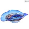 Sombrero Blue Centerpiece - Venetian Glass Vase -Life Store sombrero blue murano glass omg vetro centerpiece bowl 2