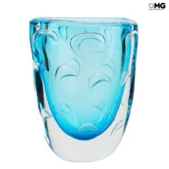 Vase Light Blue - Sommerso - Original Murano Glass OMG