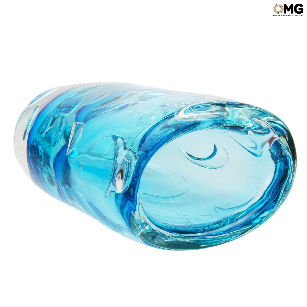 Vase Light Blue - Sommerso - Original Murano Glass OMG 5 Vase Light Blue - Sommerso - Original Murano Glass OMG - Image 3