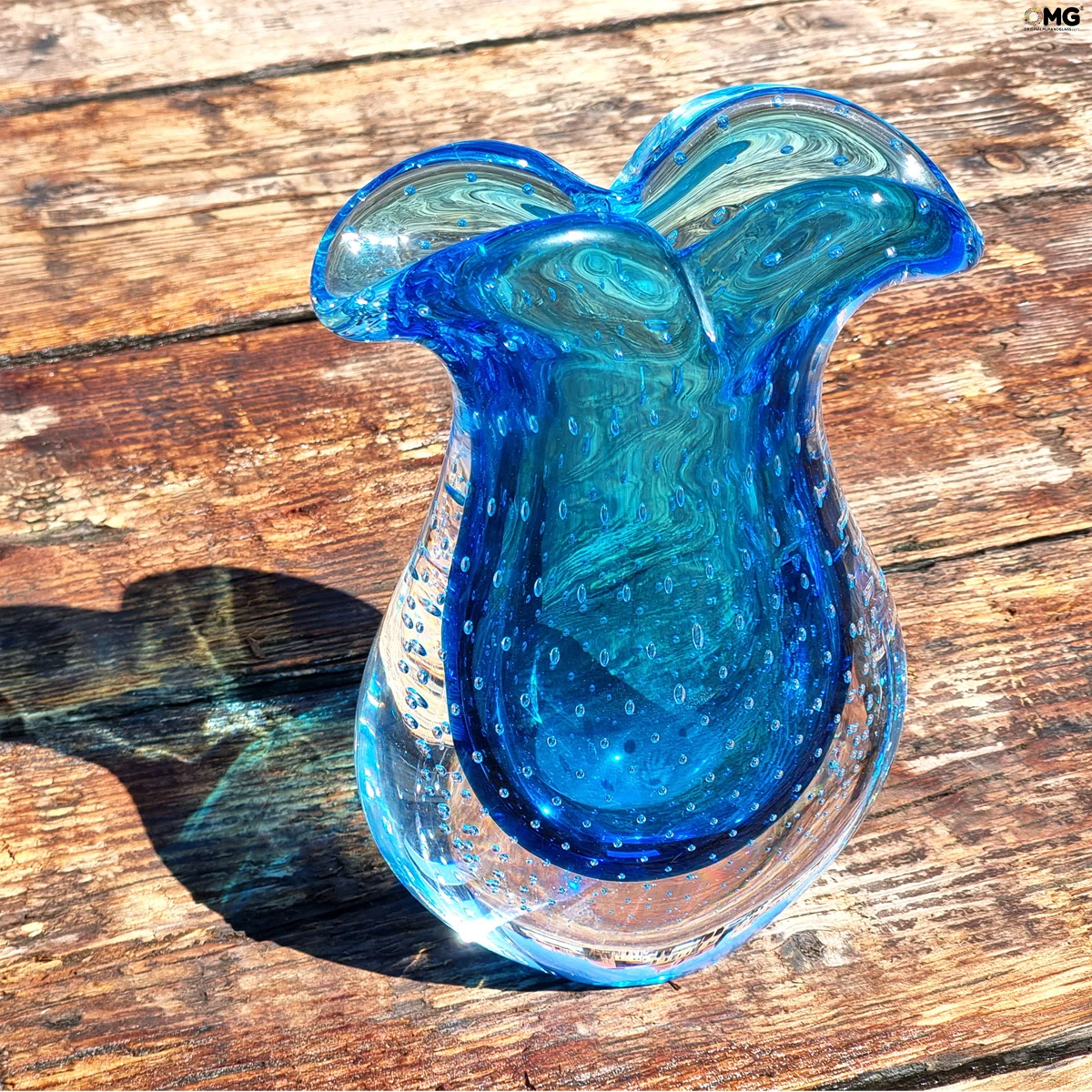 Vase Campanula Baleton - Light Blue Sommerso - Original Murano Glass OMG 4 Vase Campanula Baleton - Light Blue Sommerso - Original Murano Glass OMG - Image 2