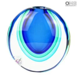 Vase Egg Light Blue - Sommerso - Original Murano Glass OMG