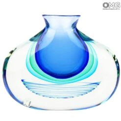 Vase Jar Light Blue - Sommerso - Original Murano Glass OMG