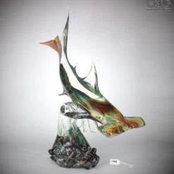 Hammerhead Shark - Sculpture In Chalcedony - Original Murano Glass Omg -Life Store squalo martello shark murano glass