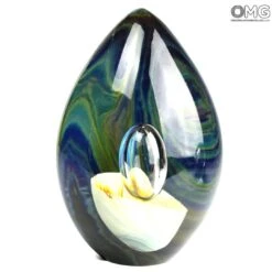 The Egg - Chalcedony Glass - Original Murano Glass OMG