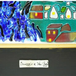 The Starry Night - Van Gogh Canvas Tribute - Original Murano Glass OMG -Life Store strarry night original murano glass omg4