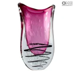 Vase Robinia Venixe - Sommerso - Murano Glass -Life Store submerged spiral purple vase murano glass 1