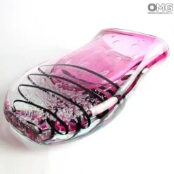 Vase Robinia Venixe - Sommerso - Murano Glass -Life Store submerged spiral purple vase murano glass 6