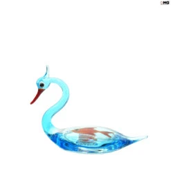 Swan With Fish - Original Murano Glass OMG -Life Store swan lume fish original murano glass omg3