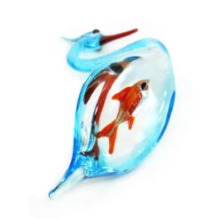 Swan With Fish - Original Murano Glass OMG -Life Store swan lume fish original murano glass omg4