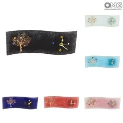 Table Clock Stripe - The Tree Of Life - Original Murano Glass OMG
