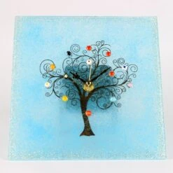 Table Clock - The Tree Of Life - Original Murano Glass OMG -Life Store table clock light blue murano glass omg 3