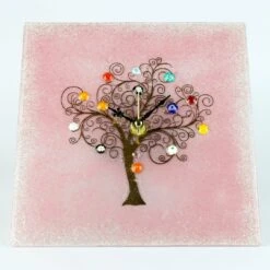 Table Clock - The Tree Of Life - Original Murano Glass OMG -Life Store table clock pink murano glass omg 3