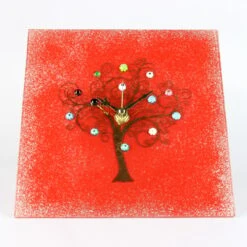 Table Clock - The Tree Of Life - Original Murano Glass OMG -Life Store table clock red murano glass omg 3