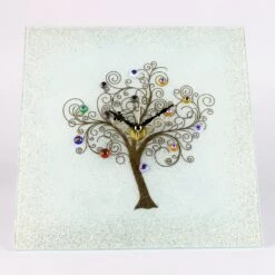 Table Clock - The Tree Of Life - Original Murano Glass OMG -Life Store table clock white murano glass omg 3