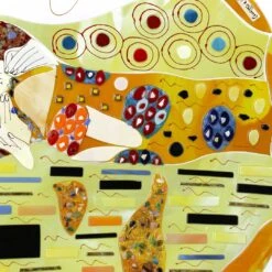 The Kiss Plate - Klimt Tribute - Round Big -Life Store thre kiss klimt round plate murano glass 3