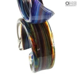 Triple Ribbon - Chalcedony Sculpture - Original Murano Glass OMG -Life Store triple ribbon particular murano glass 1