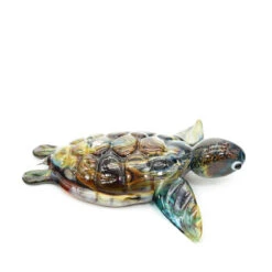 Sea Turtle - Chalcedony Glass - Original Murano Glass OMG -Life Store turtle calcedonio original murano glass omg2