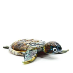 Sea Turtle - Chalcedony Glass - Original Murano Glass OMG -Life Store turtle calcedonio original murano glass omg3