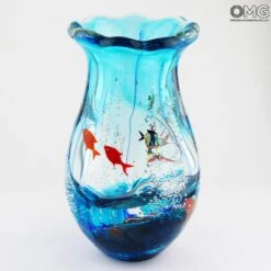 Fish Vase - Sommerso Technique - Original Murano Glass Omg -Life Store vase aquarium murano glass omg2