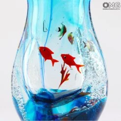 Fish Vase - Sommerso Technique - Original Murano Glass Omg -Life Store vase aquarium murano glass omg dett
