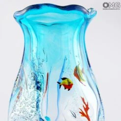 Fish Vase - Sommerso Technique - Original Murano Glass Omg -Life Store vase aquarium murano glass omg dett2