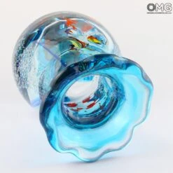 Fish Vase - Sommerso Technique - Original Murano Glass Omg -Life Store vase aquarium murano glass omg dett221