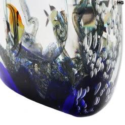 Vase Aquarium - Medium - With Tropical Fish - Original Murano Glass OMG -Life Store vase aquarium original murano glass omg venetian gift4