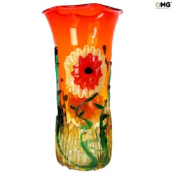 Fantasy Flower - Vase - Original Murano Glass -Life Store vase fantasy flower red original murano glass omg1