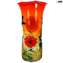 Fantasy Flower - Vase - Original Murano Glass -Life Store vase fantasy flower red original murano glass omg3