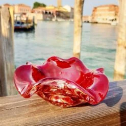 Fashion 60s Ashtray - Red Venetian Glass Murano OMG® -Life Store vase fashion 60 murano glass venetian red4